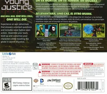 Young Justice Legacy (Usa) box cover back